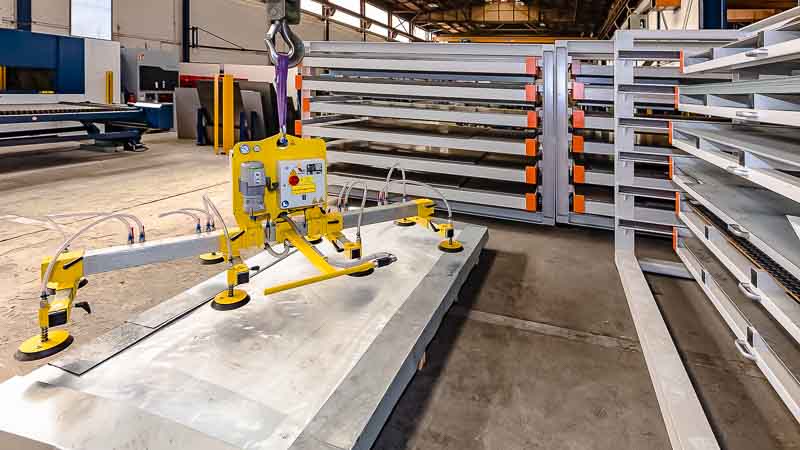 HaRo Schwerlastregal Kostruktion für die Lagerung und das Handeling von Stahl und Aluminium Bleche bis 25t